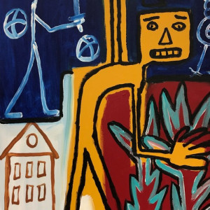 Il-naime-pas-les-orties..-acrylique-toile-60x80-cm